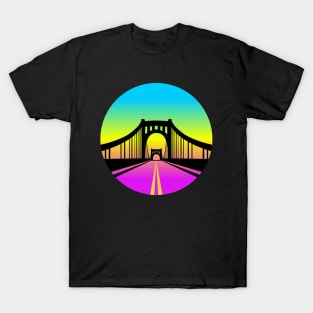 Pittsburgh bridge gradient T-Shirt